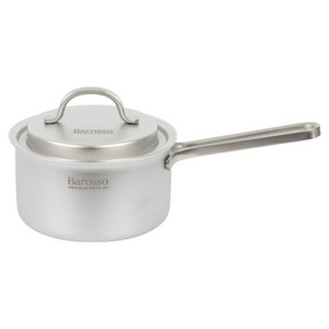 퀸센스 인덕션 바로써 무연마 통오중 편수냄비, 스테인리스, 1개, 16cm