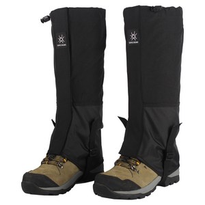 하디즌 방수 방풍 등산 롱 스패츠 양쪽착용 세트, 블랙