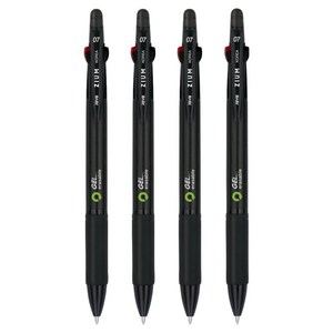 자바펜 지움3겔 지워지는 볼펜 0.7mm, 블랙, 4개
