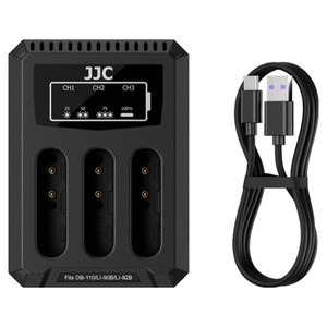 JJC 리코 GR3X GR3 DB-110 배터리 전용 멀티 충전기, 1개, DCH-110TC