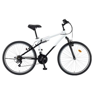 레스포 태풍DX 26 MTB 스틸 림 브레이크 16.9kg 신장 150~180cm 방문설치, 화이트 + 블랙, 66.0cm(26인치)