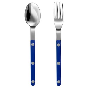 바겐슈타이거 셀레스트 벨루어 커트러리 디저트스푼 + 디저트포크 세트, 딥블루, 1세트