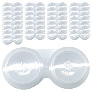 콘텍트 렌즈 땅콩 케이스 50p, 투명, 2개