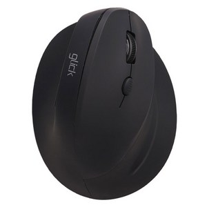 지클릭커 오피스프로 크루아상 무선 블루투스 인체공학 손목보호 버티컬 LED 마우스, 블랙, OPV10