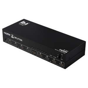 인네트워크 4K 지원 HDMI 화면복제 1:8 영상 분배기 아답터 포함 IN-HD18A, 1개, 혼합색상