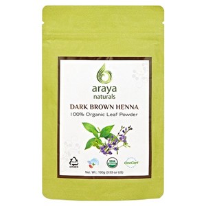 아라야 Naturals 헤나, 1개, 다크브라운