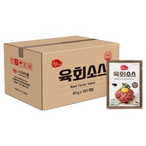 참 육회소스 고소한맛, 100개, 40g