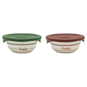 메종오브제 로렌스 런던 냉동밥 용기 그린 450ml + 레드 450ml 세트, 1세트, 2개