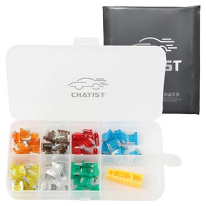 차티스트 자동차 퓨즈 차량용 아연 휴즈 CS034 LP-MINI 타입 7종 x 10p 세트, 1세트