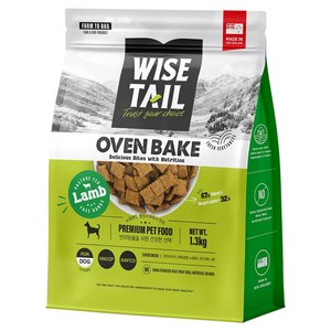 와이즈테일 전연령 강아지 오븐베이크 사료, 1개, 1.3kg, 양