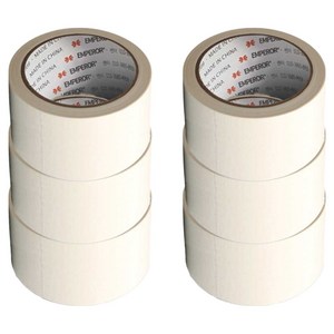 엠파이어 종이 마스킹 테이프 48mm x 20m, 화이트, 6개
