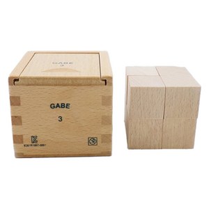 가베가족 큰솔 3가베 2.5cm KS3303, 원목색상, 1개