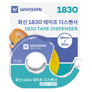 화신 테이프 디스펜서 18mm x 30m, 투명, 1개