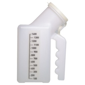 대명상사 환자용 사각 야광 소변기 1.4L, 화이트, 1개