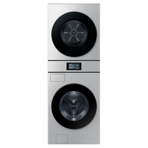 삼성전자 Bespoke AI 원바디 세탁기 + 건조기 세트 25kg 22kg 방문설치, WF90F25ABT (세탁기) , DV90F22ABT (건조기), 실버스틸