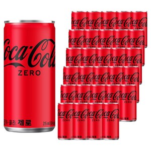 코카콜라 제로 탄산음료, 215ml, 30개