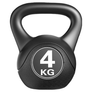 강력한일상 홈트 근력 운동 케틀벨, 블랙, 1개, 4kg