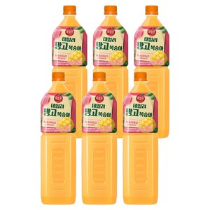 해태htb 과일촌 데일리 망고복숭아 주스, 6개, 1.5L