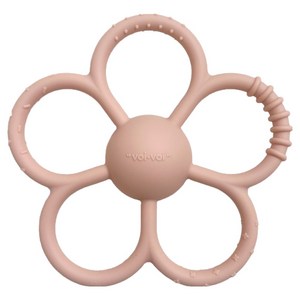보이보이 신생아용 실리콘 블루밍 플라워 치발기, 블라썸핑크, 1개, 단품