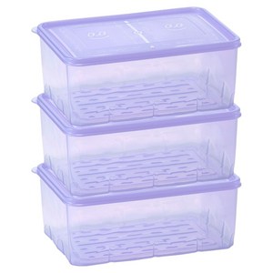 땡스소윤 냉동실 전용 밀폐용기 라벤더 5호 1.3L, 1개입, 3개
