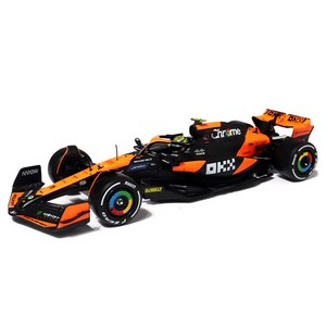 브라고 1:24 맥라렌 MCL38 2024 4번 F1 포뮬러원 레이싱카, 오렌지, 1개