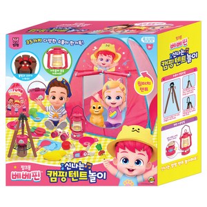펀랜드 핑크퐁 베베핀 신나는 캠핑 텐트 놀이, 혼합색상, 1개