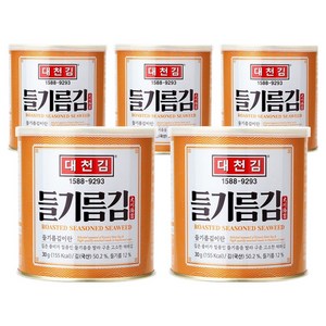 대천김 들기름 캔김 G105, 30g, 5개 골드박스 특가