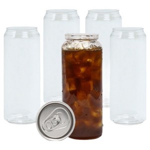 커피보니 뚜껑포함 캔시머 캔 500ml, 투명, 100개
