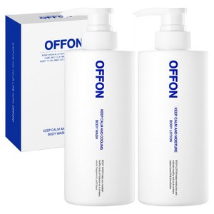 오프온 킵 캄 앤드 쿨링 바디워시 500g + 모이스처 바디로션 500ml, 1세트