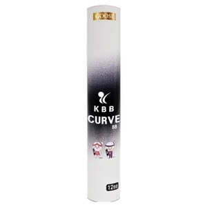 케이비비스포츠 88 CURVE 셔틀콕, 흰색, 12개입, 1개