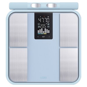 르젠 플로우인 디지털 바디 분석 체중계, LZ-IN100, 애거트 블루, 1개