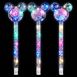 펜시픽 심플한 구슬 LED 버블 반짝이는 콘서트 응원 야광봉 긴스틱, 마우스, 3개