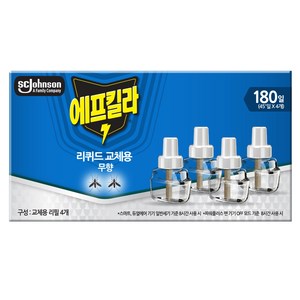 에프킬라 리퀴드 스퀘어 무향 리필 45일 4p, 1개, 109.6ml