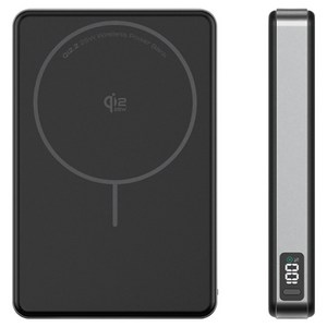 스마텍 Qi2 25W 초고속 맥세이프 보조배터리 10000mAh C타입, 블랙, STPB-QIT10