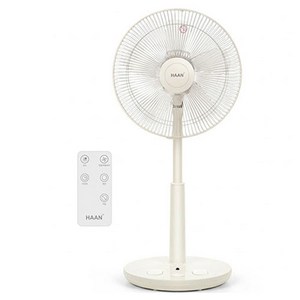 한경희생활과학 초미세풍 발터치 리모컨 선풍기, HAAN-HDC230(크림화이트)