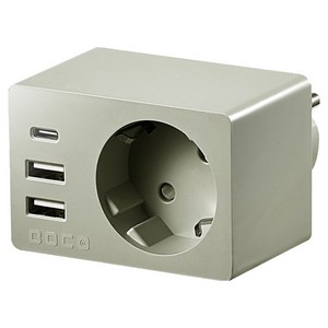 보코 미니원36 USB C타입 초고속 충전 PD36W 멀티탭 1구 BC-A116U36, 1개, 스톰그레이, 73mm
