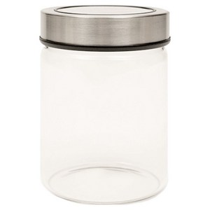 인블룸 스텐캡 원형 유리보관용기, 1개, 600ml