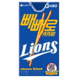빼빼로 초코필드 KBO 삼성 라이온즈, 53g, 1개