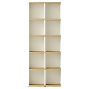 한샘 샘 책장 80cm 시공 방문설치, 크림화이트 + 내추럴오크, 5단