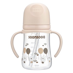 순수아 유아용 베이직 빨대컵 빨대형, 240ml, 1개, 베이지