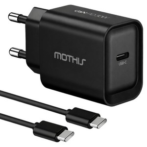 모디스 30W GaN PD 3.0 PPS 초고속 충전기 어댑터 + C to C 초고속 케이블 1.2m 세트, 블랙, 1세트