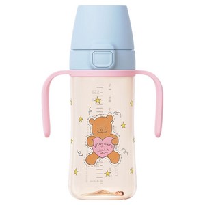 모윰 허그베어 PPSU 올인원 원터치 빨대컵 돔형, 베이비 블루, 1개, 270ml