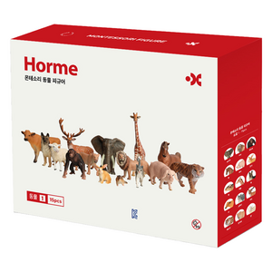호르메 몬테소리 피규어 동물1 15p 세트, 1세트