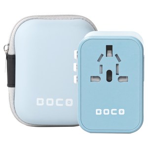보코 5포트 C타입 초고속충전 PD35W 해외 여행용 멀티어댑터 블루 BC-801MAX, 1개