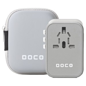 보코 5포트 C타입 초고속충전 PD35W 해외 여행용 멀티어댑터 그레이 BC-801MAX, 1개