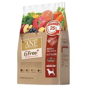 ANF 식스프리플러스 인도어 독 건식사료, 소+연어, 9.2kg, 1개