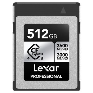 렉사 CFexpress Type B 4.0 실버 K RAW 시네마 메모리 카드, 1개, 512GB