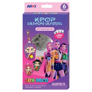 아모스 케이팝 데몬 헌터스 케데헌 헌트릭스 썬데코 키링 세트, 썬데코-헌트릭스, 1세트