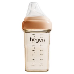 헤겐 PPSU 젖꼭지 애착젖병, 오번, 1개, 240ml