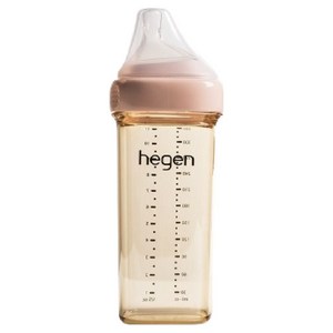 헤겐 PPSU 3단계 젖꼭지 애착젖병, 핑크, 1개, 330ml